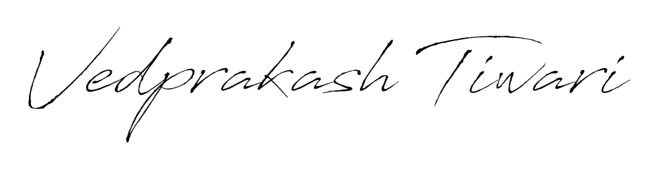 The best way (Antro_Vectra) to make a short signature is to pick only two or three words in your name. For converting this name Vedprakash Tiwari. Vedprakash Tiwari signature style 6 images and pictures png