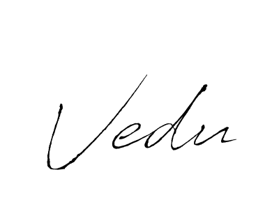 The best way (Antro_Vectra) to make a short signature is to pick only two or three words in your name. The name Vedu include a total of six letters. For converting this name. Vedu signature style 6 images and pictures png