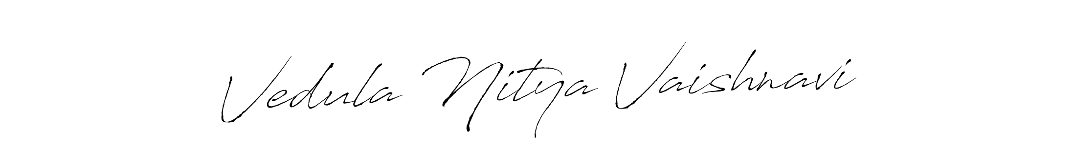 Design your own signature with our free online signature maker. With this signature software, you can create a handwritten (Antro_Vectra) signature for name Vedula Nitya Vaishnavi. Vedula Nitya Vaishnavi signature style 6 images and pictures png