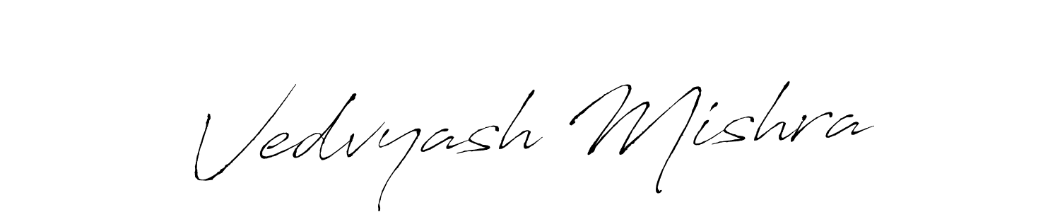 You should practise on your own different ways (Antro_Vectra) to write your name (Vedvyash Mishra) in signature. don't let someone else do it for you. Vedvyash Mishra signature style 6 images and pictures png