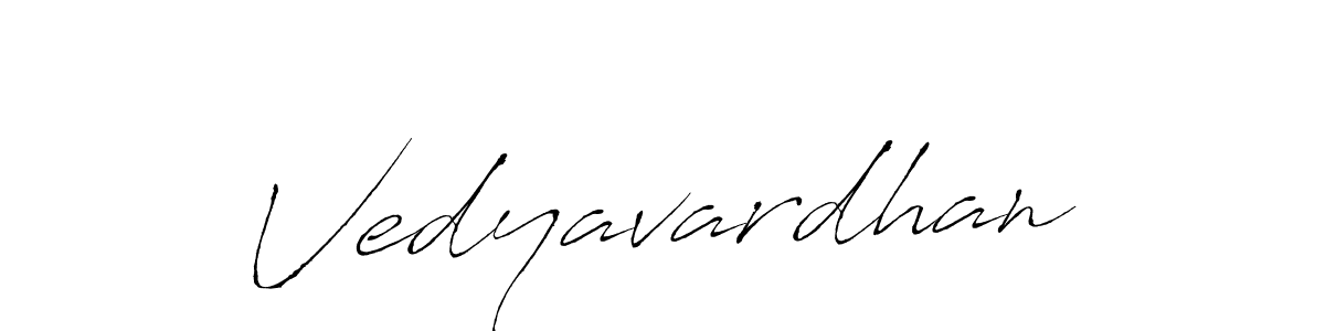 Design your own signature with our free online signature maker. With this signature software, you can create a handwritten (Antro_Vectra) signature for name Vedyavardhan. Vedyavardhan signature style 6 images and pictures png