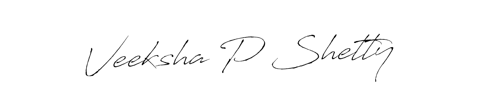 How to make Veeksha P Shetty signature? Antro_Vectra is a professional autograph style. Create handwritten signature for Veeksha P Shetty name. Veeksha P Shetty signature style 6 images and pictures png