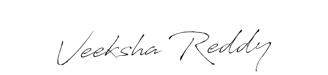 Create a beautiful signature design for name Veeksha Reddy. With this signature (Antro_Vectra) fonts, you can make a handwritten signature for free. Veeksha Reddy signature style 6 images and pictures png