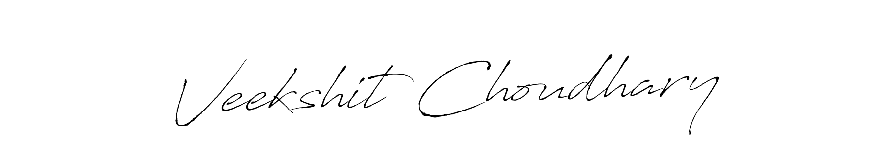 How to make Veekshit Choudhary name signature. Use Antro_Vectra style for creating short signs online. This is the latest handwritten sign. Veekshit Choudhary signature style 6 images and pictures png