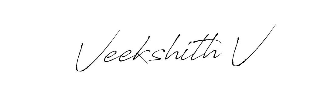 Design your own signature with our free online signature maker. With this signature software, you can create a handwritten (Antro_Vectra) signature for name Veekshith V. Veekshith V signature style 6 images and pictures png