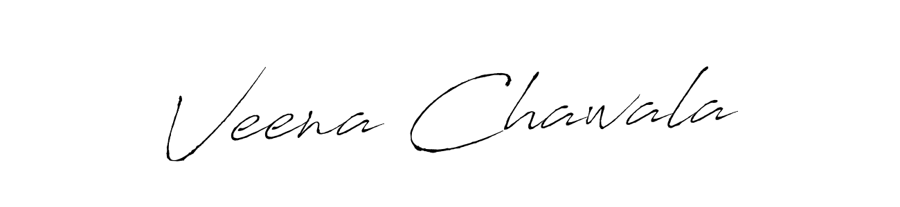 Make a beautiful signature design for name Veena Chawala. With this signature (Antro_Vectra) style, you can create a handwritten signature for free. Veena Chawala signature style 6 images and pictures png