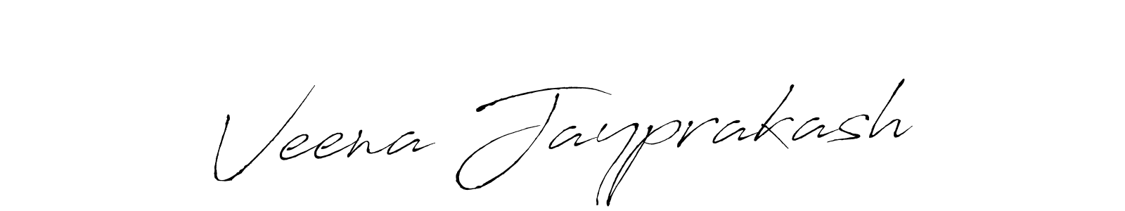 Also we have Veena Jayprakash name is the best signature style. Create professional handwritten signature collection using Antro_Vectra autograph style. Veena Jayprakash signature style 6 images and pictures png