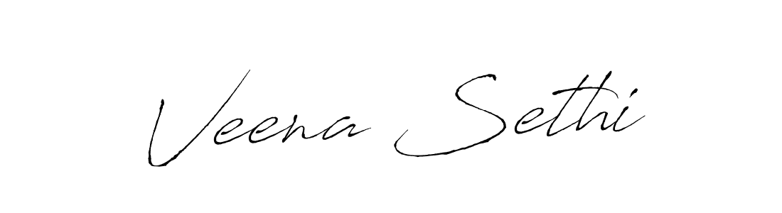 Create a beautiful signature design for name Veena Sethi. With this signature (Antro_Vectra) fonts, you can make a handwritten signature for free. Veena Sethi signature style 6 images and pictures png