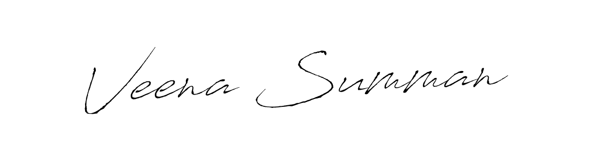 Make a beautiful signature design for name Veena Summan. Use this online signature maker to create a handwritten signature for free. Veena Summan signature style 6 images and pictures png