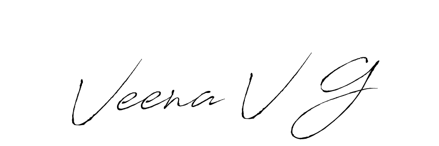 Design your own signature with our free online signature maker. With this signature software, you can create a handwritten (Antro_Vectra) signature for name Veena V G. Veena V G signature style 6 images and pictures png