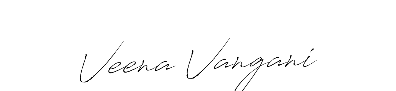 How to make Veena Vangani signature? Antro_Vectra is a professional autograph style. Create handwritten signature for Veena Vangani name. Veena Vangani signature style 6 images and pictures png