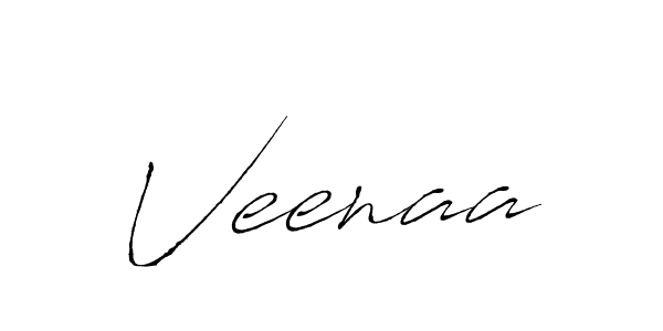 Make a beautiful signature design for name Veenaa. With this signature (Antro_Vectra) style, you can create a handwritten signature for free. Veenaa signature style 6 images and pictures png