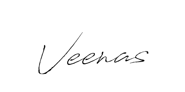 Veenas stylish signature style. Best Handwritten Sign (Antro_Vectra) for my name. Handwritten Signature Collection Ideas for my name Veenas. Veenas signature style 6 images and pictures png