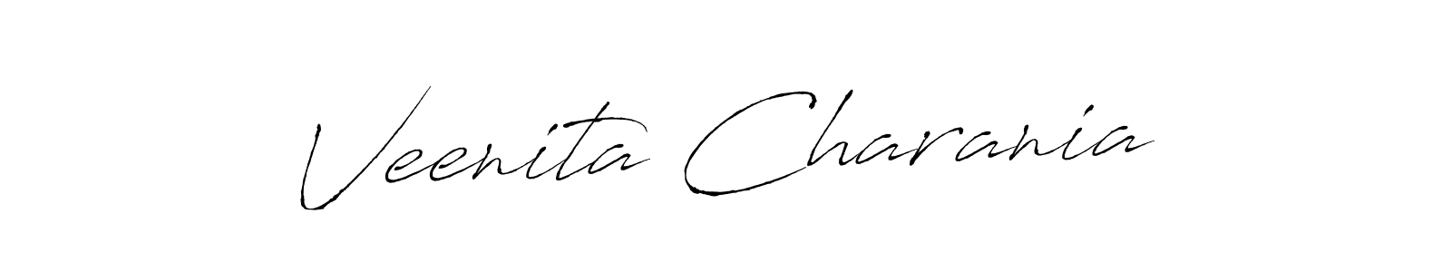 You should practise on your own different ways (Antro_Vectra) to write your name (Veenita Charania) in signature. don't let someone else do it for you. Veenita Charania signature style 6 images and pictures png