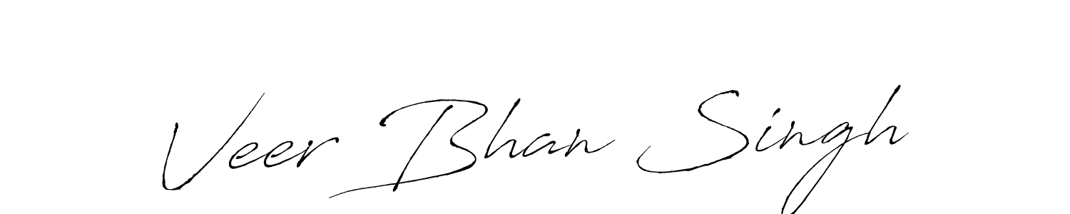 Create a beautiful signature design for name Veer Bhan Singh. With this signature (Antro_Vectra) fonts, you can make a handwritten signature for free. Veer Bhan Singh signature style 6 images and pictures png