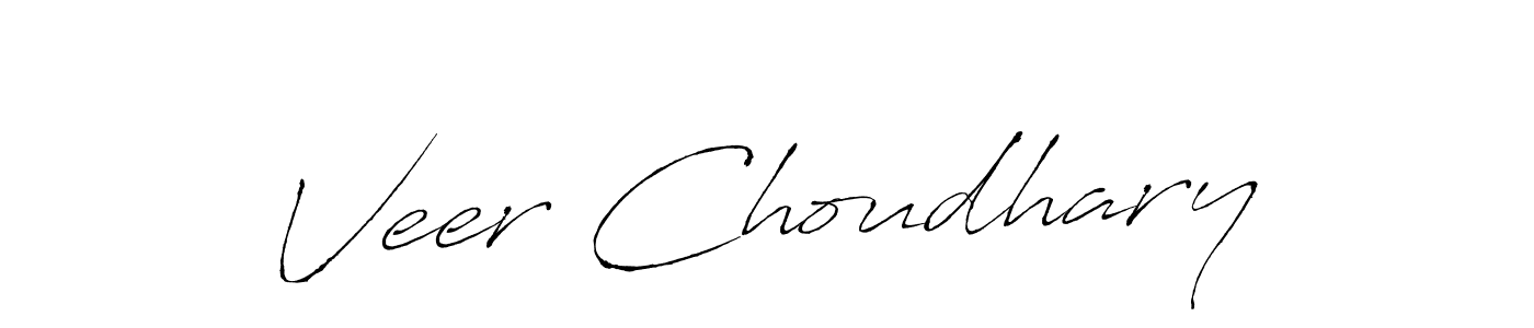 Create a beautiful signature design for name Veer Choudhary. With this signature (Antro_Vectra) fonts, you can make a handwritten signature for free. Veer Choudhary signature style 6 images and pictures png