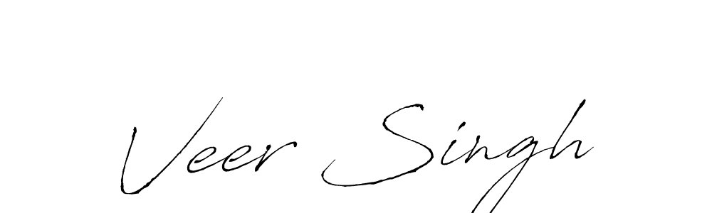 Design your own signature with our free online signature maker. With this signature software, you can create a handwritten (Antro_Vectra) signature for name Veer Singh. Veer Singh signature style 6 images and pictures png