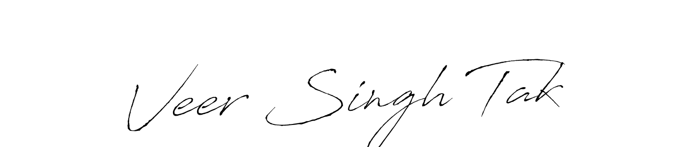 Make a beautiful signature design for name Veer Singh Tak. With this signature (Antro_Vectra) style, you can create a handwritten signature for free. Veer Singh Tak signature style 6 images and pictures png
