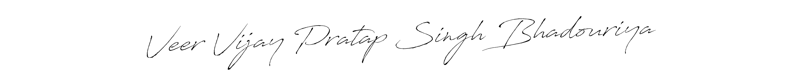 Make a beautiful signature design for name Veer Vijay Pratap Singh Bhadouriya. With this signature (Antro_Vectra) style, you can create a handwritten signature for free. Veer Vijay Pratap Singh Bhadouriya signature style 6 images and pictures png