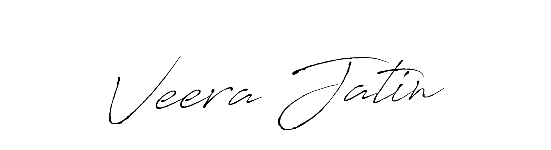 Veera Jatin stylish signature style. Best Handwritten Sign (Antro_Vectra) for my name. Handwritten Signature Collection Ideas for my name Veera Jatin. Veera Jatin signature style 6 images and pictures png