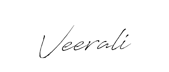 Make a beautiful signature design for name Veerali. With this signature (Antro_Vectra) style, you can create a handwritten signature for free. Veerali signature style 6 images and pictures png