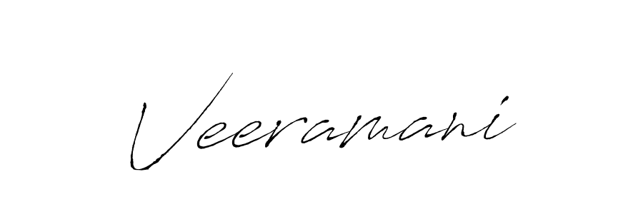 How to make Veeramani signature? Antro_Vectra is a professional autograph style. Create handwritten signature for Veeramani name. Veeramani signature style 6 images and pictures png