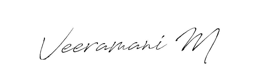 How to make Veeramani M signature? Antro_Vectra is a professional autograph style. Create handwritten signature for Veeramani M name. Veeramani M signature style 6 images and pictures png