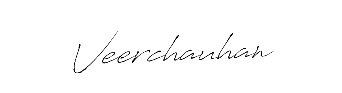 Design your own signature with our free online signature maker. With this signature software, you can create a handwritten (Antro_Vectra) signature for name Veerchauhan. Veerchauhan signature style 6 images and pictures png