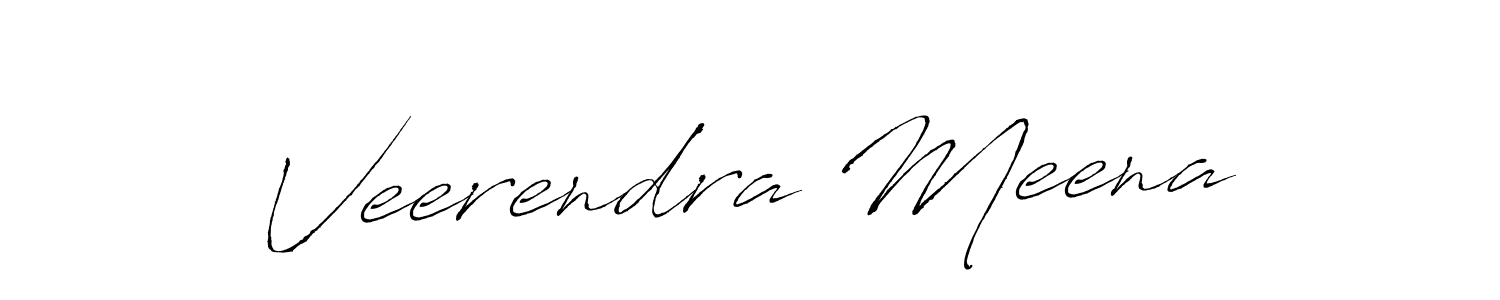 How to make Veerendra Meena signature? Antro_Vectra is a professional autograph style. Create handwritten signature for Veerendra Meena name. Veerendra Meena signature style 6 images and pictures png