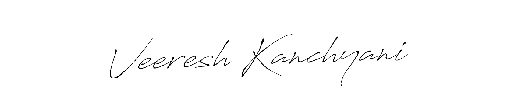 Design your own signature with our free online signature maker. With this signature software, you can create a handwritten (Antro_Vectra) signature for name Veeresh Kanchyani. Veeresh Kanchyani signature style 6 images and pictures png