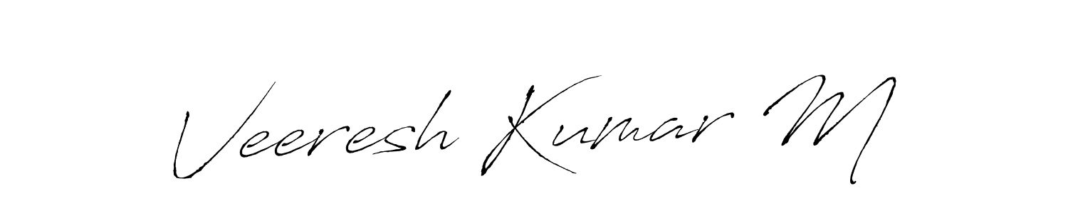 Make a beautiful signature design for name Veeresh Kumar M. With this signature (Antro_Vectra) style, you can create a handwritten signature for free. Veeresh Kumar M signature style 6 images and pictures png