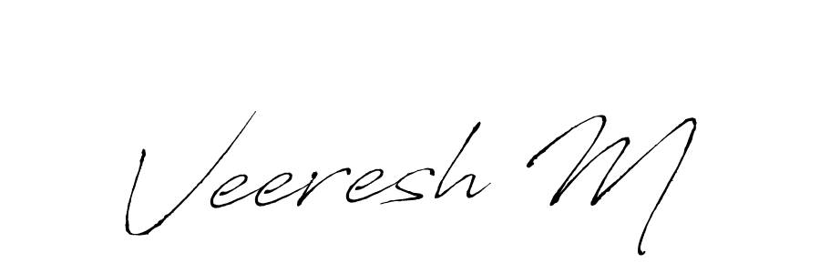 Veeresh M stylish signature style. Best Handwritten Sign (Antro_Vectra) for my name. Handwritten Signature Collection Ideas for my name Veeresh M. Veeresh M signature style 6 images and pictures png