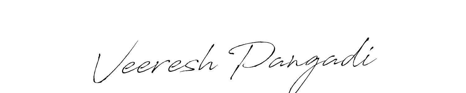 Make a beautiful signature design for name Veeresh Pangadi. With this signature (Antro_Vectra) style, you can create a handwritten signature for free. Veeresh Pangadi signature style 6 images and pictures png