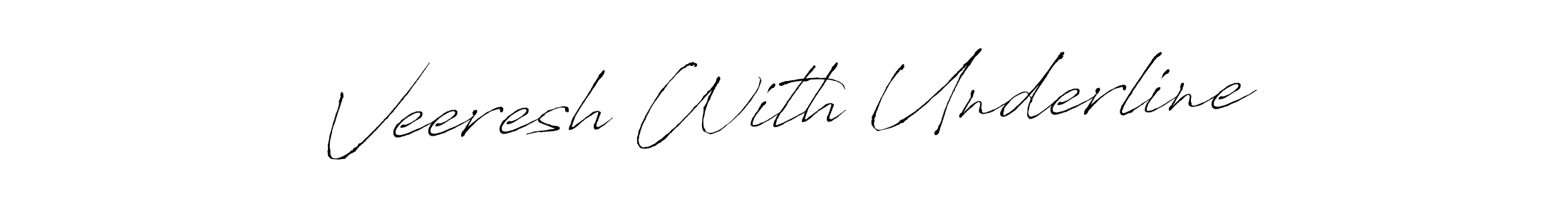 How to make Veeresh With Underline name signature. Use Antro_Vectra style for creating short signs online. This is the latest handwritten sign. Veeresh With Underline signature style 6 images and pictures png