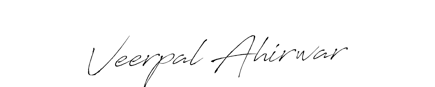 Create a beautiful signature design for name Veerpal Ahirwar. With this signature (Antro_Vectra) fonts, you can make a handwritten signature for free. Veerpal Ahirwar signature style 6 images and pictures png