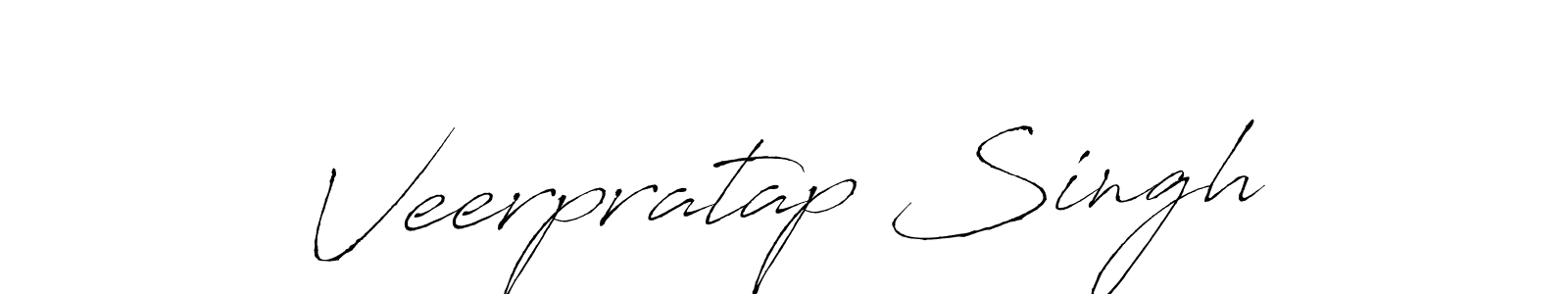 Create a beautiful signature design for name Veerpratap Singh. With this signature (Antro_Vectra) fonts, you can make a handwritten signature for free. Veerpratap Singh signature style 6 images and pictures png