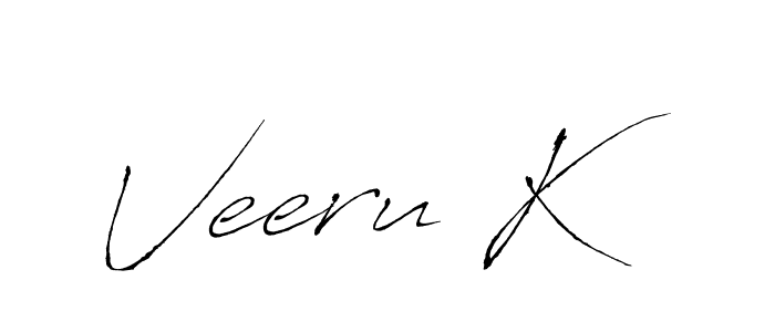 Design your own signature with our free online signature maker. With this signature software, you can create a handwritten (Antro_Vectra) signature for name Veeru K. Veeru K signature style 6 images and pictures png