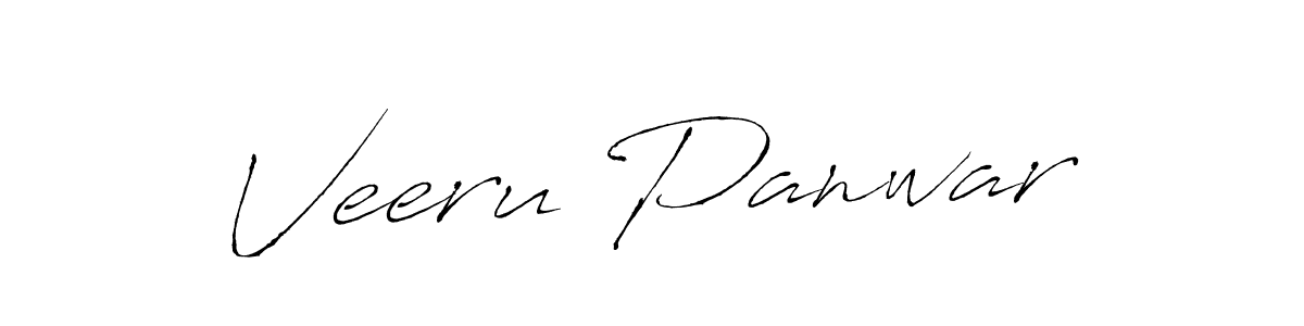 How to make Veeru Panwar name signature. Use Antro_Vectra style for creating short signs online. This is the latest handwritten sign. Veeru Panwar signature style 6 images and pictures png