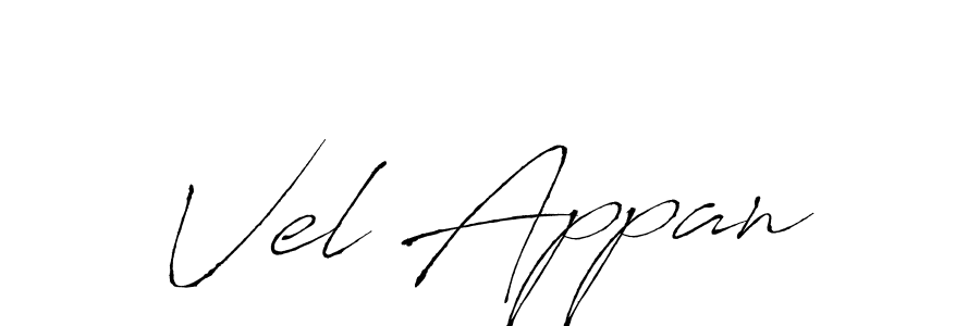 Antro_Vectra is a professional signature style that is perfect for those who want to add a touch of class to their signature. It is also a great choice for those who want to make their signature more unique. Get Vel Appan name to fancy signature for free. Vel Appan signature style 6 images and pictures png