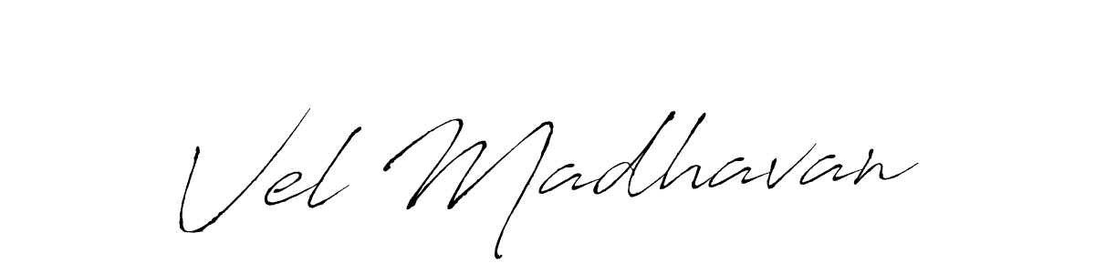 Use a signature maker to create a handwritten signature online. With this signature software, you can design (Antro_Vectra) your own signature for name Vel Madhavan. Vel Madhavan signature style 6 images and pictures png