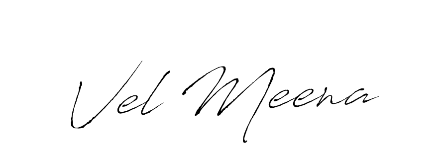 Design your own signature with our free online signature maker. With this signature software, you can create a handwritten (Antro_Vectra) signature for name Vel Meena. Vel Meena signature style 6 images and pictures png