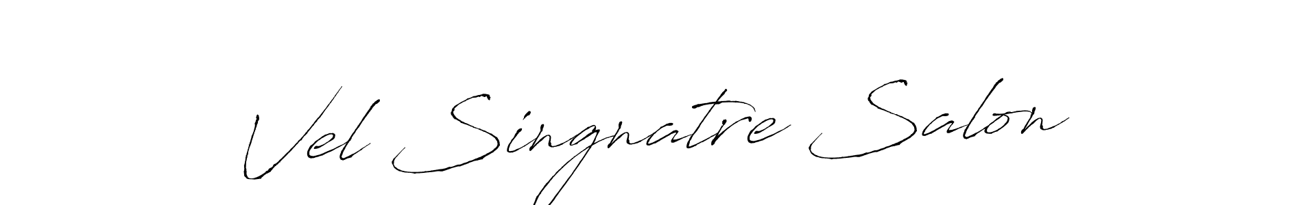 Similarly Antro_Vectra is the best handwritten signature design. Signature creator online .You can use it as an online autograph creator for name Vel Singnatre Salon. Vel Singnatre Salon signature style 6 images and pictures png