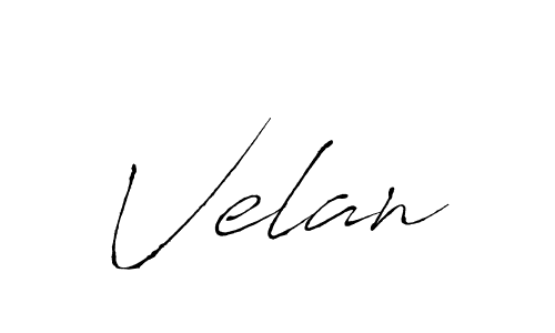 Make a beautiful signature design for name Velan. With this signature (Antro_Vectra) style, you can create a handwritten signature for free. Velan signature style 6 images and pictures png