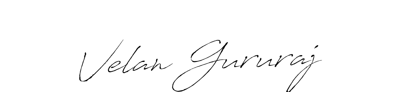 Make a beautiful signature design for name Velan Gururaj. With this signature (Antro_Vectra) style, you can create a handwritten signature for free. Velan Gururaj signature style 6 images and pictures png