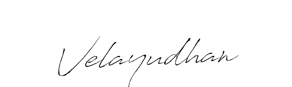 Create a beautiful signature design for name Velayudhan. With this signature (Antro_Vectra) fonts, you can make a handwritten signature for free. Velayudhan signature style 6 images and pictures png