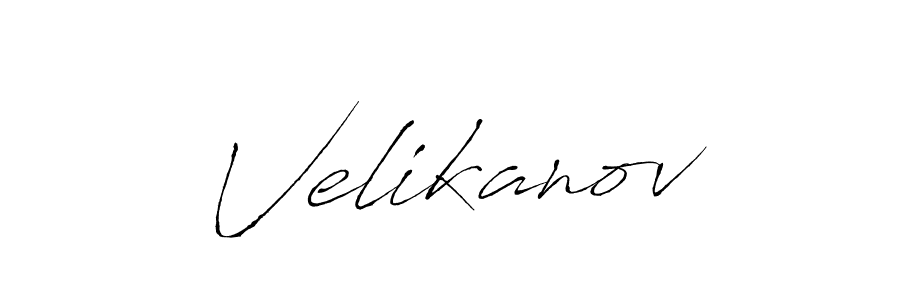 Design your own signature with our free online signature maker. With this signature software, you can create a handwritten (Antro_Vectra) signature for name Velikanov. Velikanov signature style 6 images and pictures png