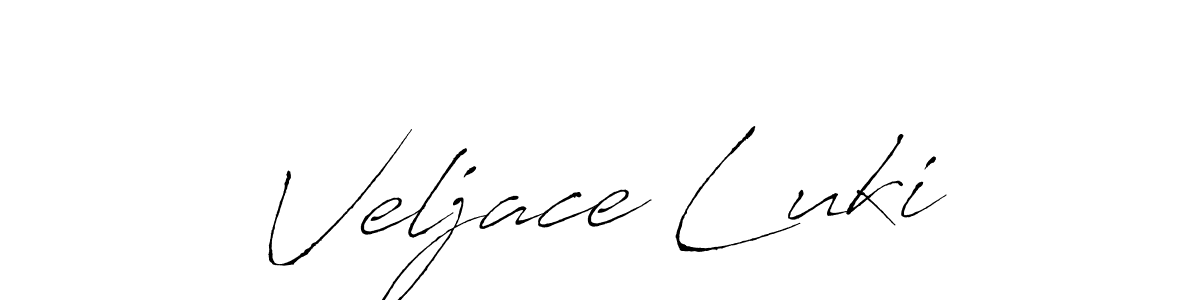 How to make Veljace Luki name signature. Use Antro_Vectra style for creating short signs online. This is the latest handwritten sign. Veljace Luki signature style 6 images and pictures png
