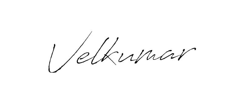 Velkumar stylish signature style. Best Handwritten Sign (Antro_Vectra) for my name. Handwritten Signature Collection Ideas for my name Velkumar. Velkumar signature style 6 images and pictures png