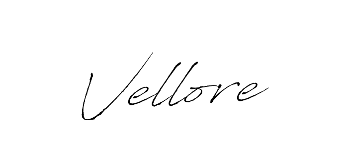 You should practise on your own different ways (Antro_Vectra) to write your name (Vellore) in signature. don't let someone else do it for you. Vellore signature style 6 images and pictures png