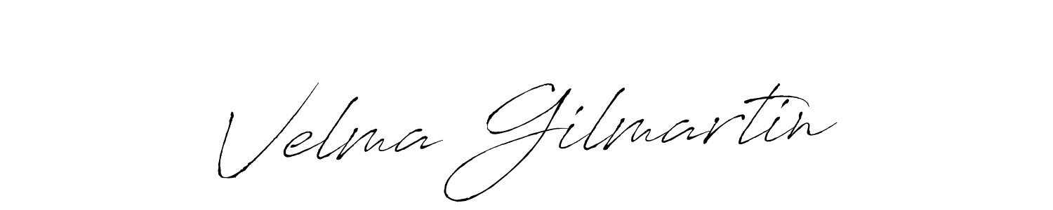 Create a beautiful signature design for name Velma Gilmartin. With this signature (Antro_Vectra) fonts, you can make a handwritten signature for free. Velma Gilmartin signature style 6 images and pictures png